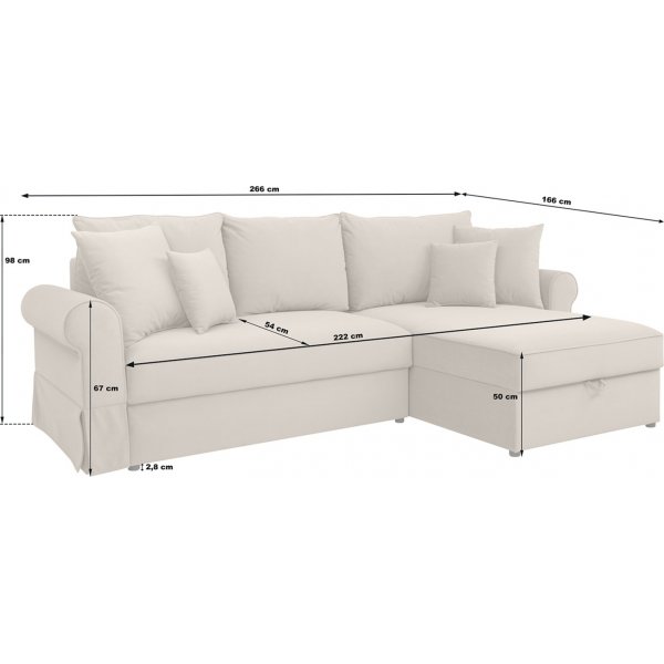 Zoya slaapbank - Beige