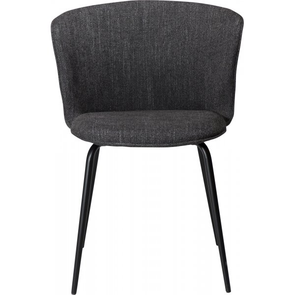 Chaise de salle  manger Eden - Boucl noir/noir