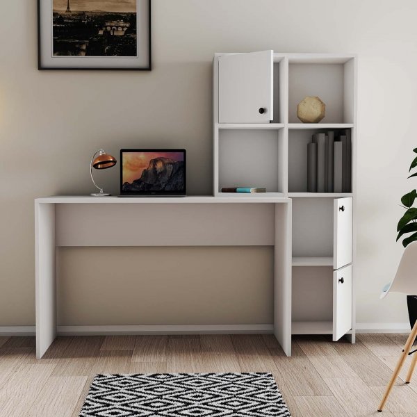 Bureau Silence 156,8 x 51,5 cm, droite - Blanc