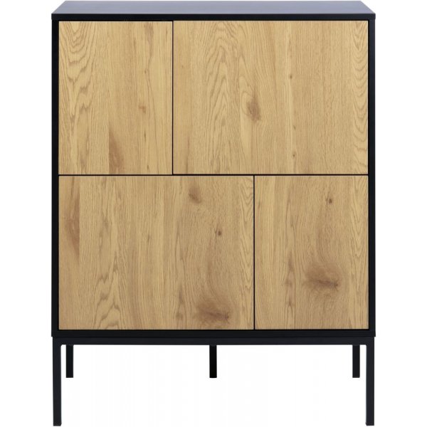 Seaford skänk 80 cm - Svart/ek Seaford skänk 80 cm - Svart/ek