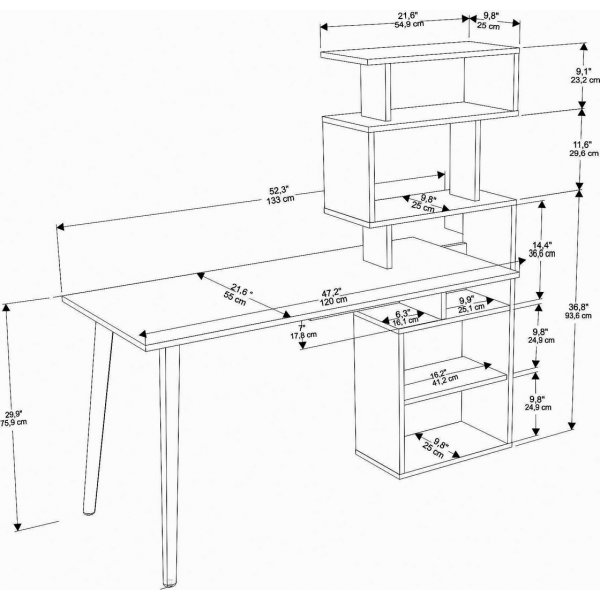 Bureau Verna 133 x 55 cm - Noyer