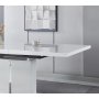Rartliff matbord 160-200 cm förlängningsbart - Vit / Metall Rartliff matbord 160-200 cm förlängningsbart - Vit / Metall