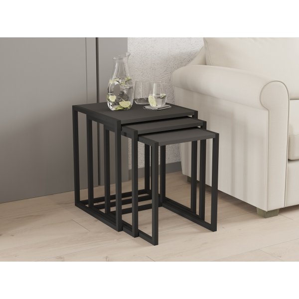 Table Tali 34/39/44 x 45 cm - Noir/anthracite