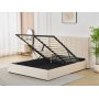 Sngram med frvaring inklusive snggavel 160 x 200 cm beige - Bianca