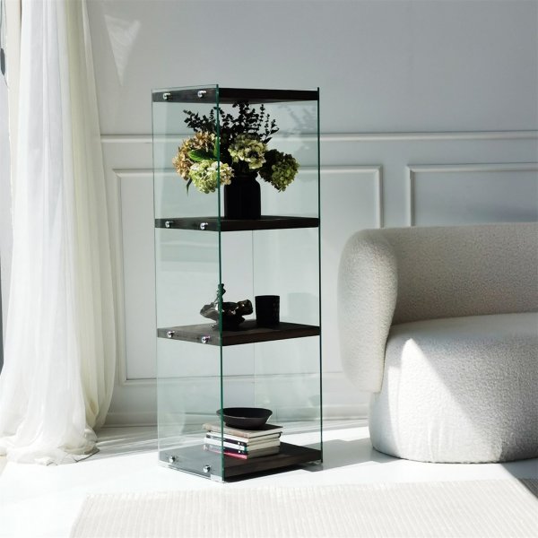 Aqua hög bokhylla - Antracit Aqua hög bokhylla - Antracit