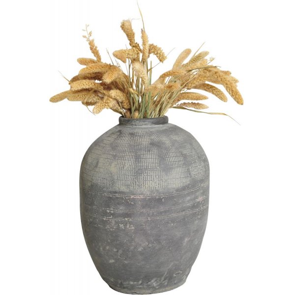 Rustieke keramische pot 37 cm - Grijs
