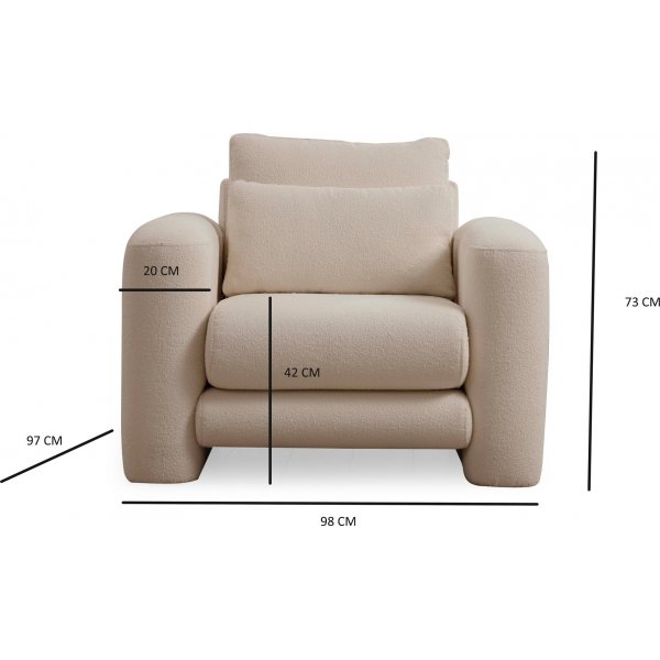 Suzy fauteuil - Creme Suzy fauteuil - Creme