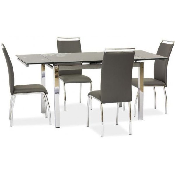 Cameron 110-170 cm matbord - Gr/krom