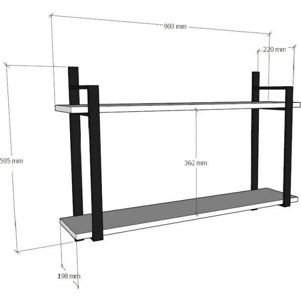 Abat wandplank Saffier eiken