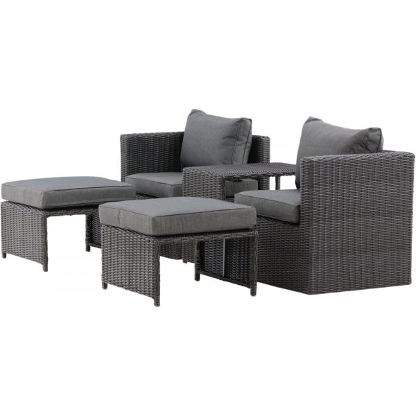 Quad loungegrupp - Svart