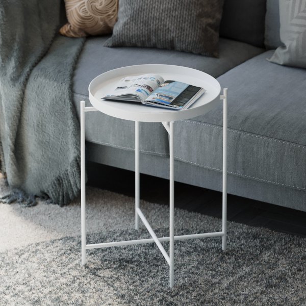 Table basse Vela Ø46 cm - Blanc Table basse Vela Ø46 cm - Blanc