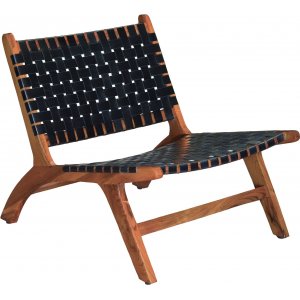 Porto Bello Fåtölj Teak / Svart Anilinläder + Fläckborttagare för möbler Porto Bello Fåtölj Teak / Svart Anilinläder + Fläckborttagare för möbler