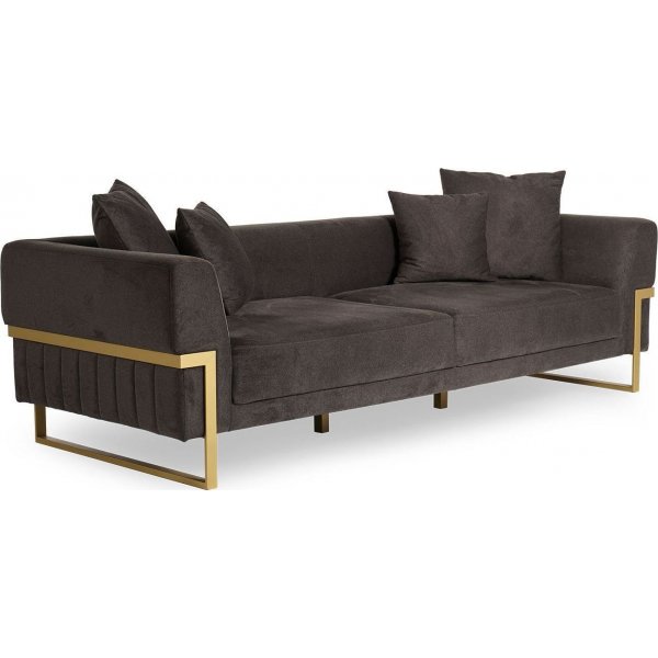 Magenta 3-sits soffa - Mrkbrun