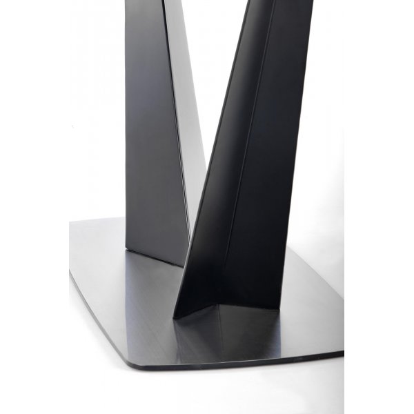 Table à manger Post 160-220 cm - Gris foncé/noir Table à manger Post 160-220 cm - Gris foncé/noir