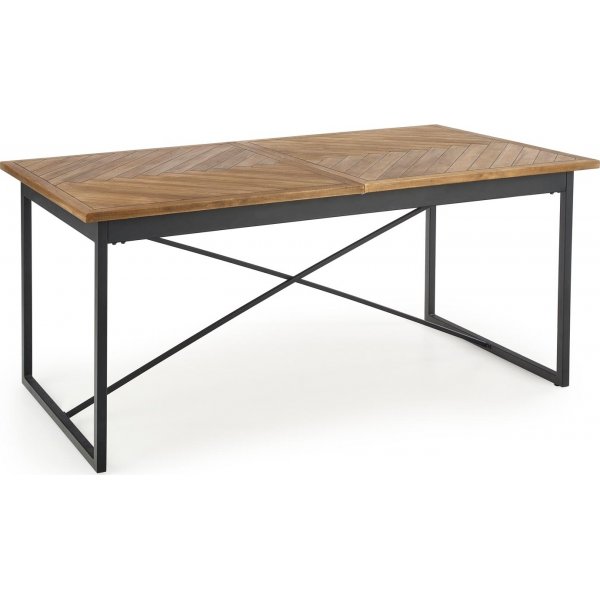Table  manger extensible Santos 90x180-240 cm - Nid d'abeille/noir