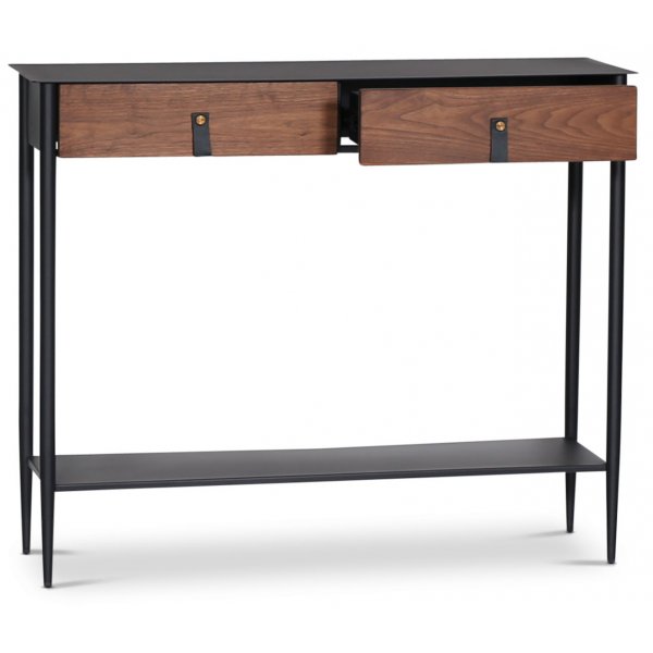 Flash konsolbord 100 x 31 cm - Svart/valnöt Flash konsolbord 100 x 31 cm - Svart/valnöt