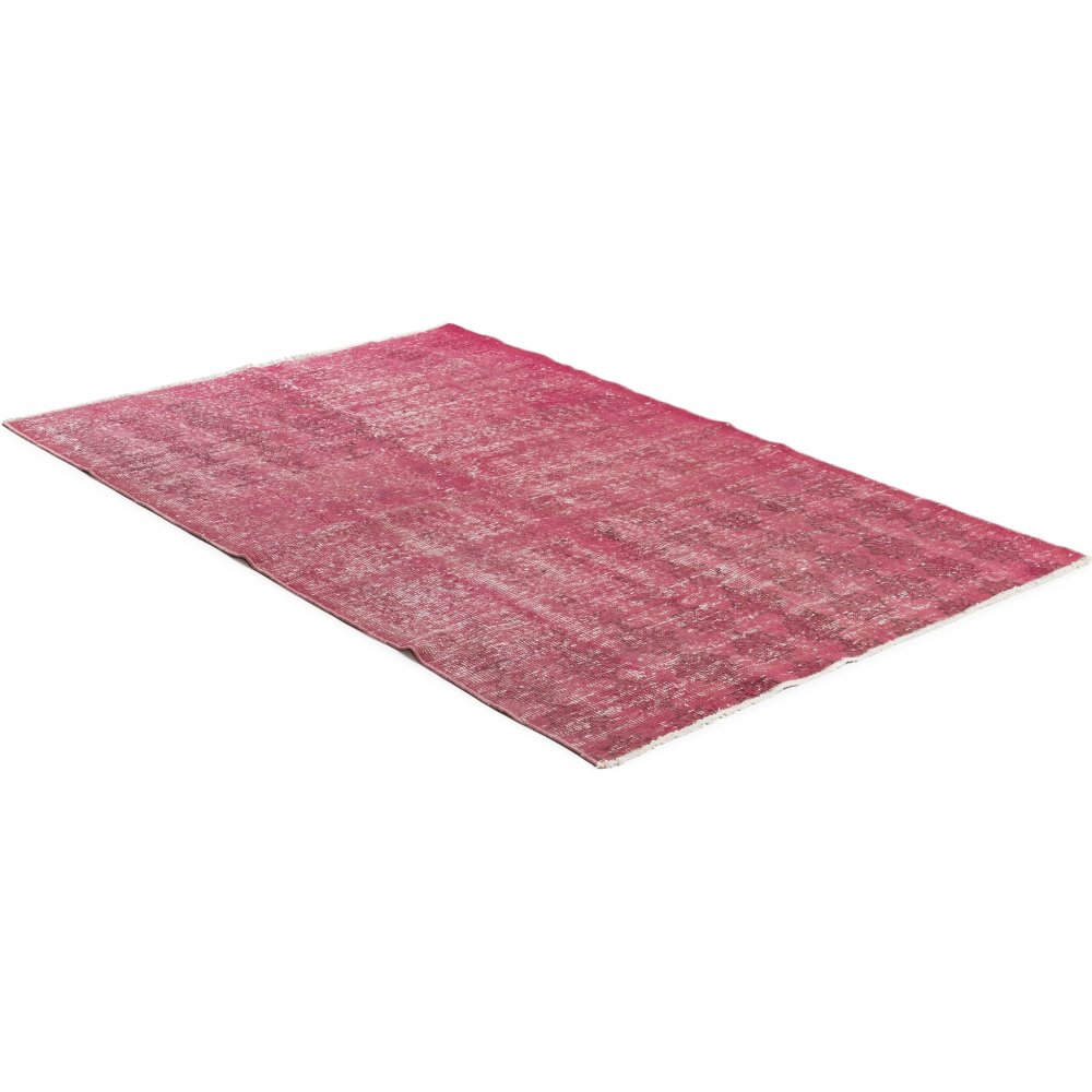 Handknuten matta - Overdyed vintage Rosa - 140x200 cm - Vintagemattor, Mattor