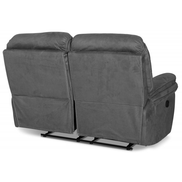 Canap inclinable 2 places Riverdale - Gris (microfibre) + Dtachant pour meubles