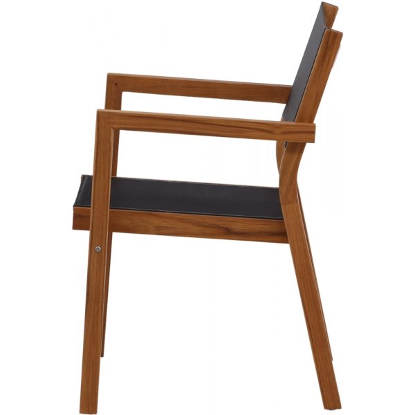 Venice matstol - Svart/Natur