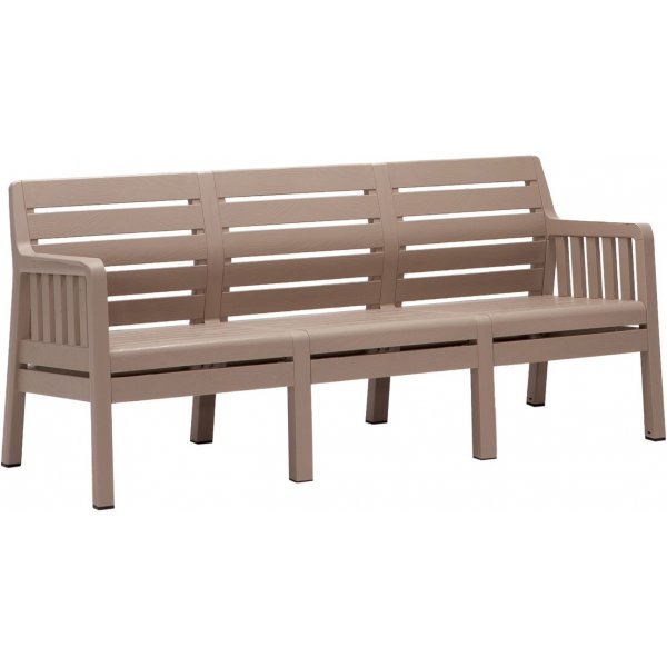 Groupe salon Lara avec canapé 3 places, 2 fauteuils et table - Cappuccino Groupe salon Lara avec canapé 3 places, 2 fauteuils et table - Cappuccino