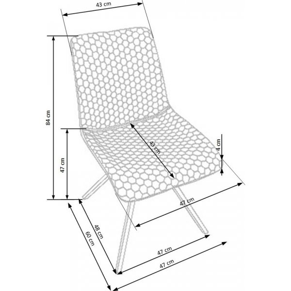 Cadeira matstol 394 - Brun/beige