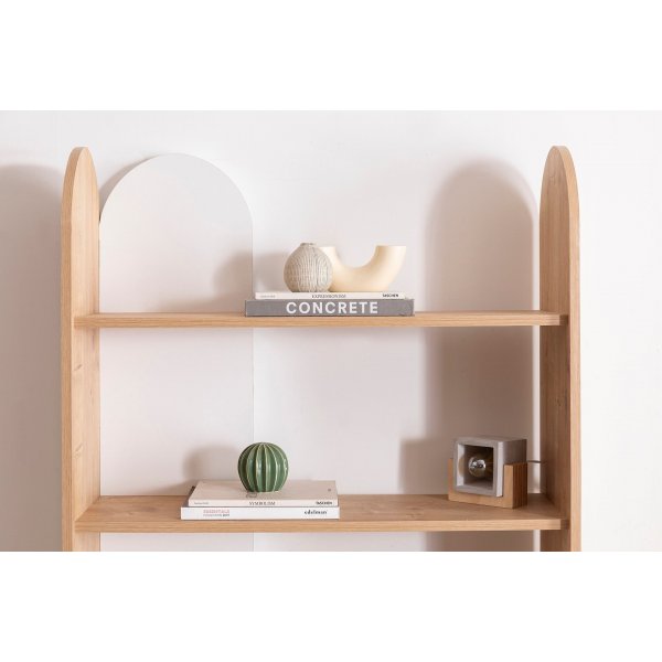 Bibliothque Mindy - Chne saphir/blanc