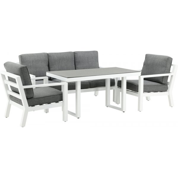 Barcelona soffgrupp - Vit/grå Barcelona soffgrupp - Vit/grå