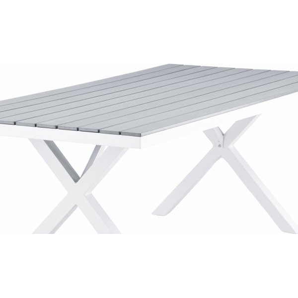 Garcia matbord 200 x 100 cm - Ljusgrå/vit Garcia matbord 200 x 100 cm - Ljusgrå/vit