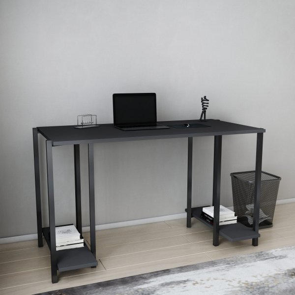 Bureau Academy 125,2 x 60 cm - Noir/anthracite