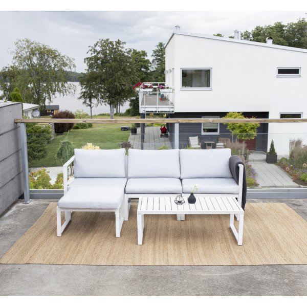 Ensemble salon Salvador - Blanc/gris Ensemble salon Salvador - Blanc/gris