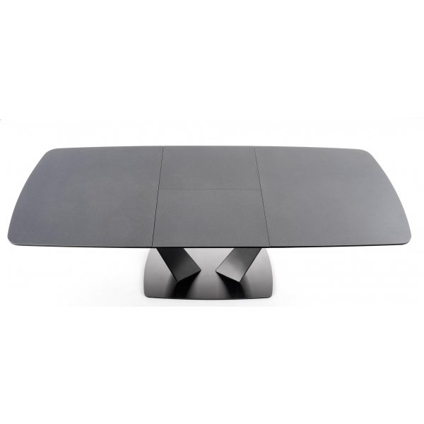 Table à manger Post 160-220 cm - Gris foncé/noir Table à manger Post 160-220 cm - Gris foncé/noir