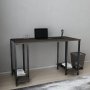 Academy skrivbord 125,2 x 60 cm - Svart/mrkgr