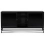 Revel sideboard 160 cm - Svart / Mrktonat glas