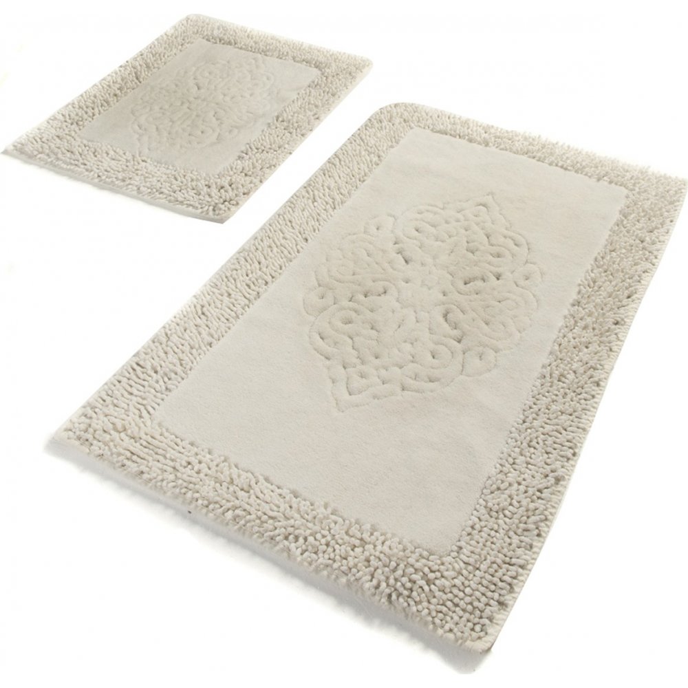 Piante badrumsmatta set (2 st) - Fyrkantig - 50 x 60 cm (1 st) / 60 x 100 cm (1 st) - Bomullsmattor, Mattor