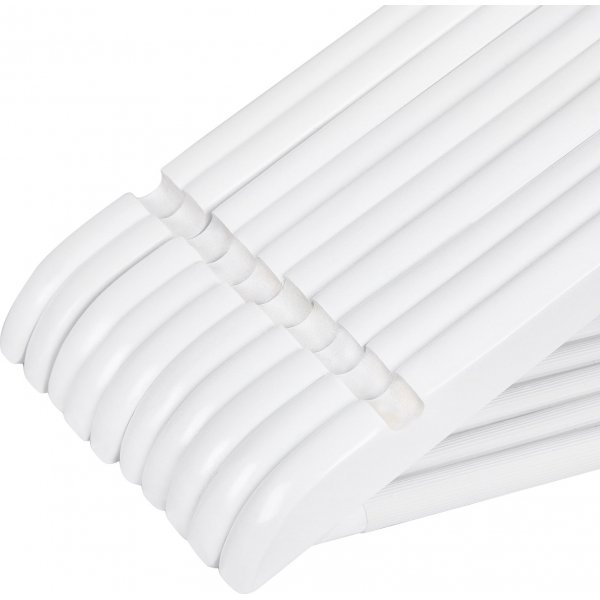 Cintre, bois, 44,5 cm, paquet de 50 - Blanc Cintre, bois, 44,5 cm, paquet de 50 - Blanc