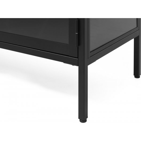 Armoire métallique noire Toddy avec porte vitrée H160 cm Armoire métallique noire Toddy avec porte vitrée H160 cm