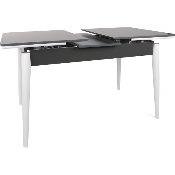 Table à manger Sigma 130-166 x 80 cm - Anthracite/blanc Table à manger Sigma 130-166 x 80 cm - Anthracite/blanc
