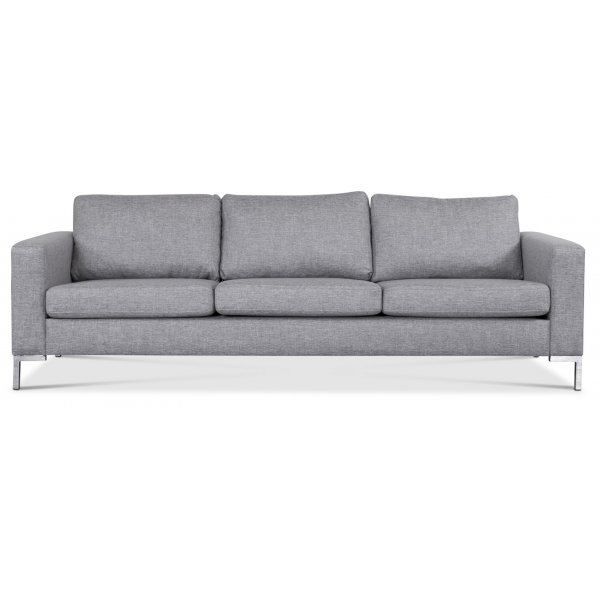 Nova 3-sits soffa - Grtt tyg + Flckborttagare fr mbler