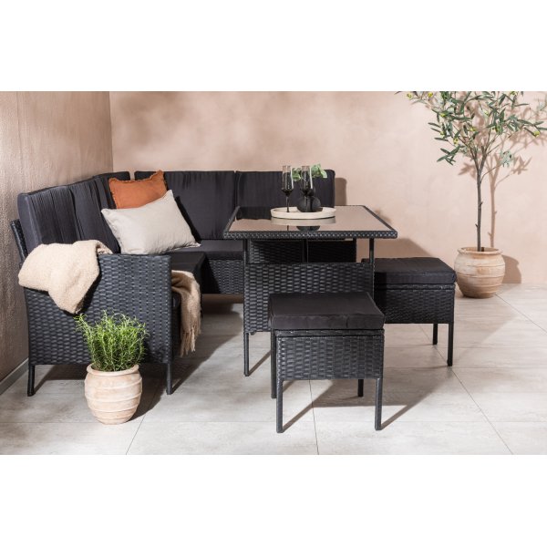 Groupe de canapé d\\\'angle Knock - Noir Groupe de canapé d\\\'angle Knock - Noir