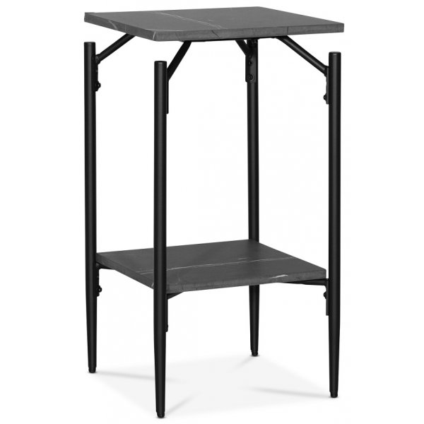 Wayne sngbord hgt med hylla 75 x 40 x 40 cm - Gr marmorfoliering