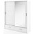 Armoire Mervyn blanche  portes coulissantes et clairage 200x214 cm
