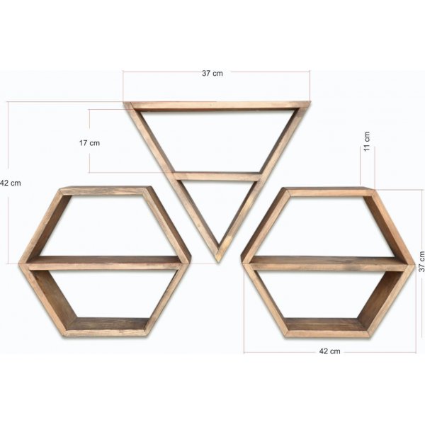 Abstrakt vägghylla 61 - Valnöt Abstrakt vägghylla 61 - Valnöt