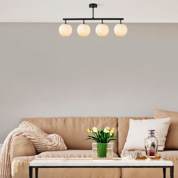 Fasett taklampa 10426 - Svart/guld/vit Fasett taklampa 10426 - Svart/guld/vit