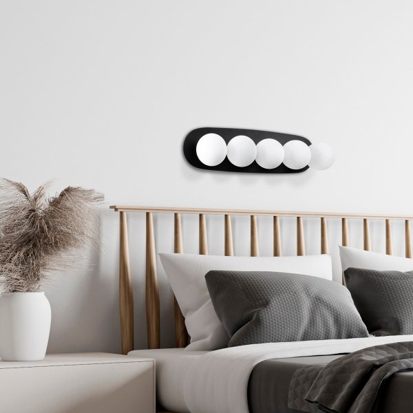 Well wandlamp 11741 - Zwart/wit