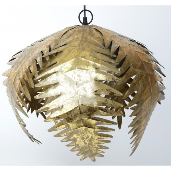 Palmblad taklampa - Guld