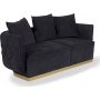 Queen 2-sits soffa - Svart