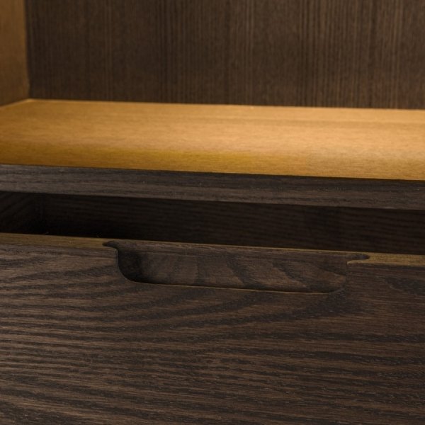 Glazen kast Belfort - Bruin eiken Glazen kast Belfort - Bruin eiken