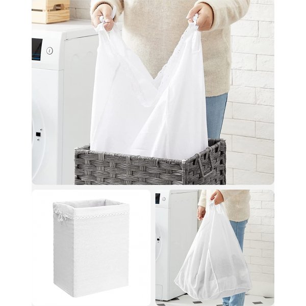 Panier à linge Henrietta 70 l - Gris Panier à linge Henrietta 70 l - Gris