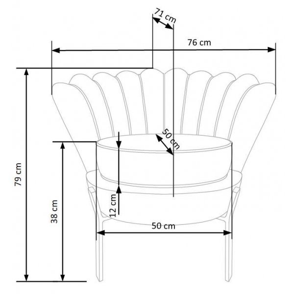 Fauteuil Duran en velours rose Fauteuil Duran en velours rose