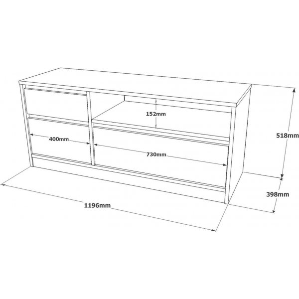 Luvio mediabank 7 - Eiken/wit Luvio mediabank 7 - Eiken/wit